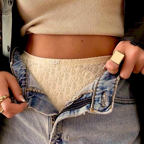 Dior Oblique Jacquard Sheer Monogram Logo Lingerie 70s Christian Dior shapewear - Picture 10 of 12